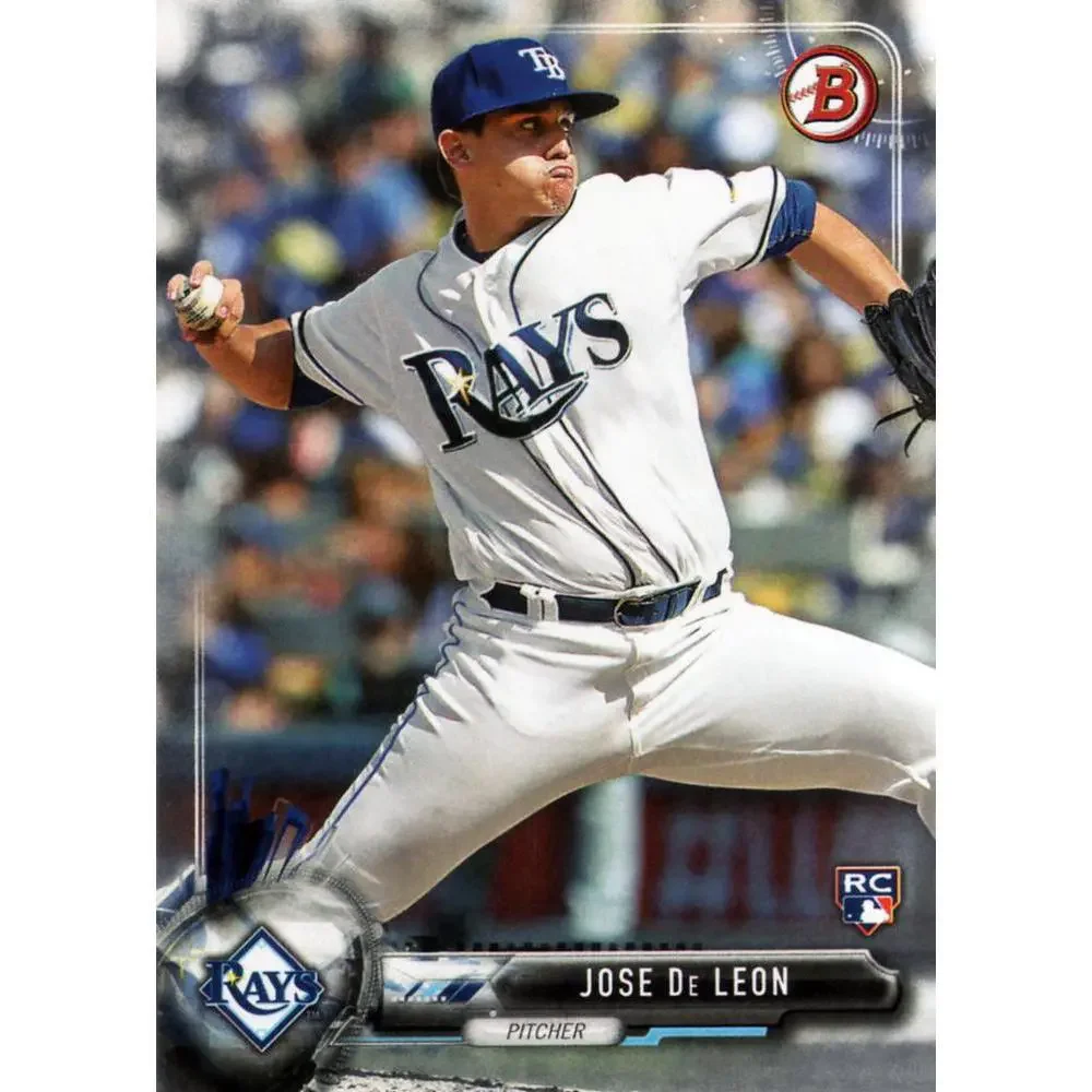 2017 Bowman Jose De LeonÂ  RC # 42 Tampa Bay Rays